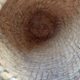 Woven wicker basket