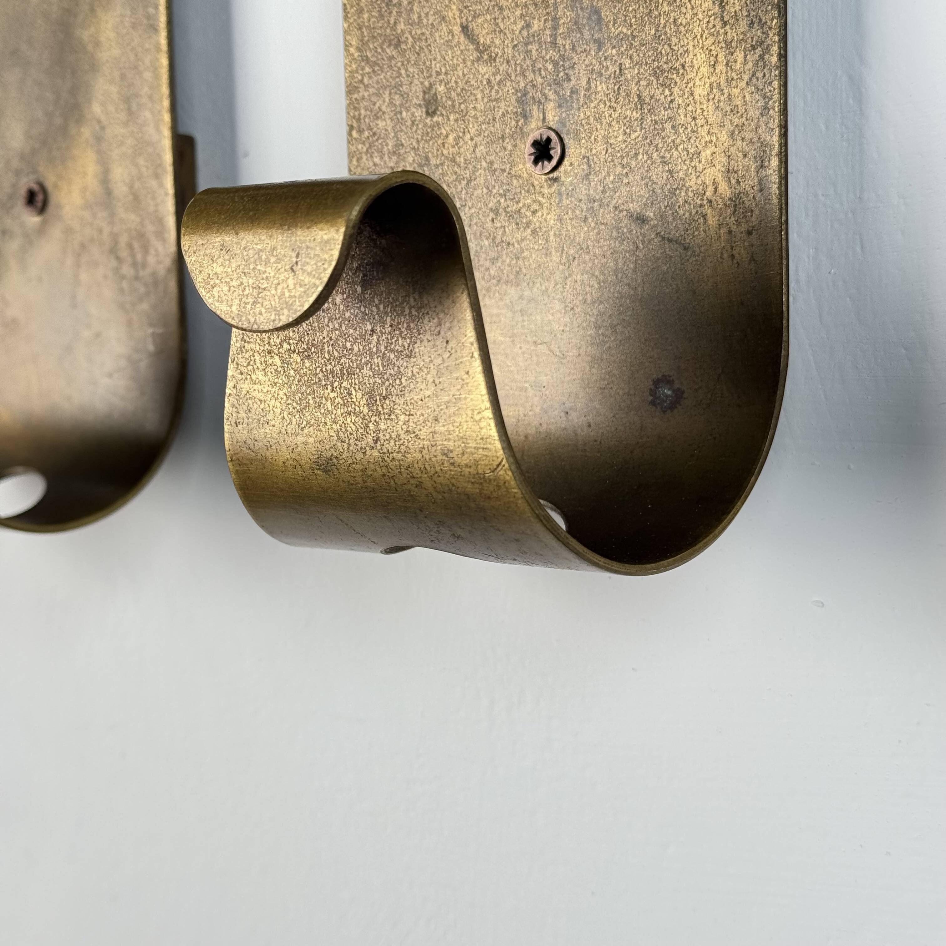 Rare set of four wall-mounted coat hooks by Azucena, 1950s.