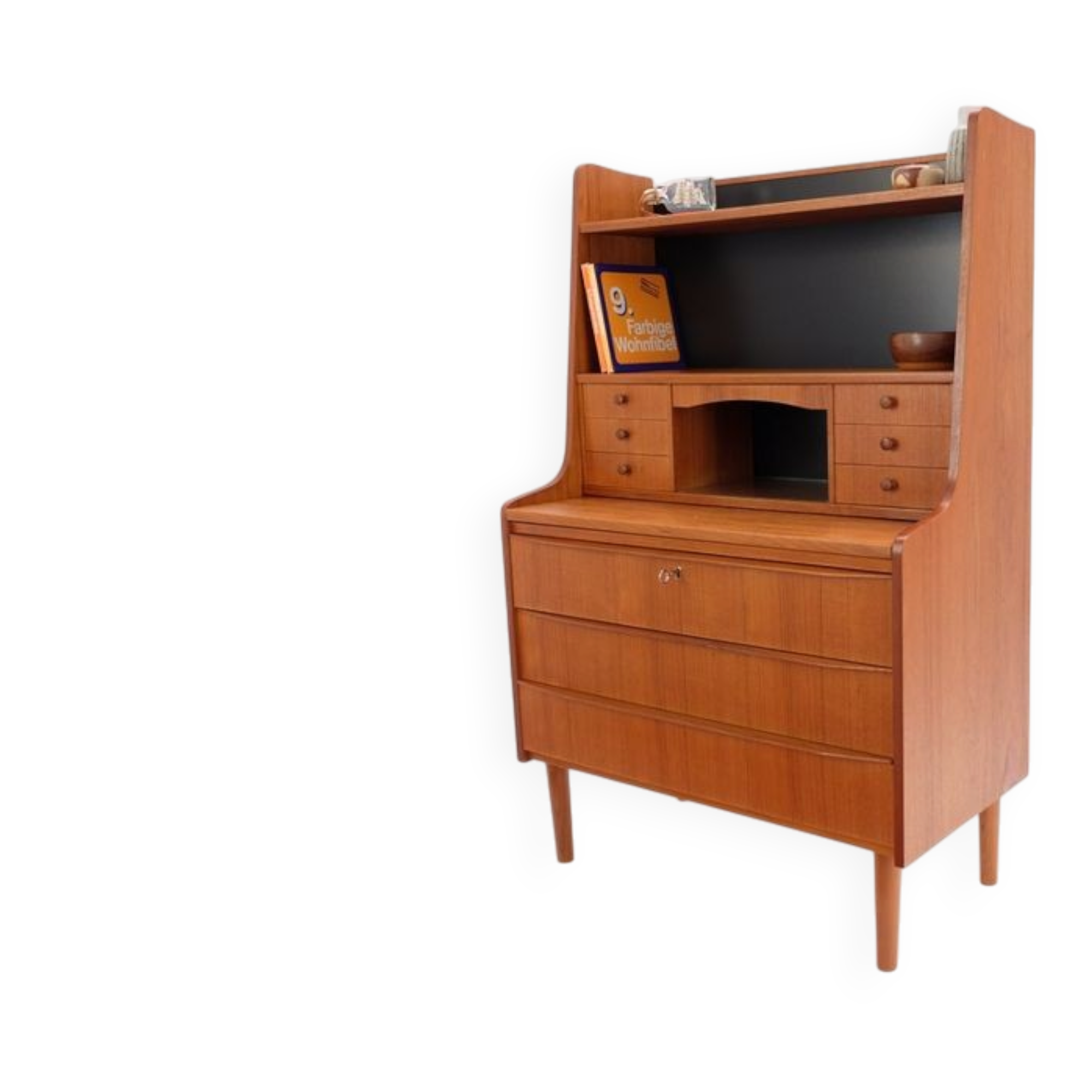 Vintage Danish secretary from the 1960s/70s, in teak, mid-century style.