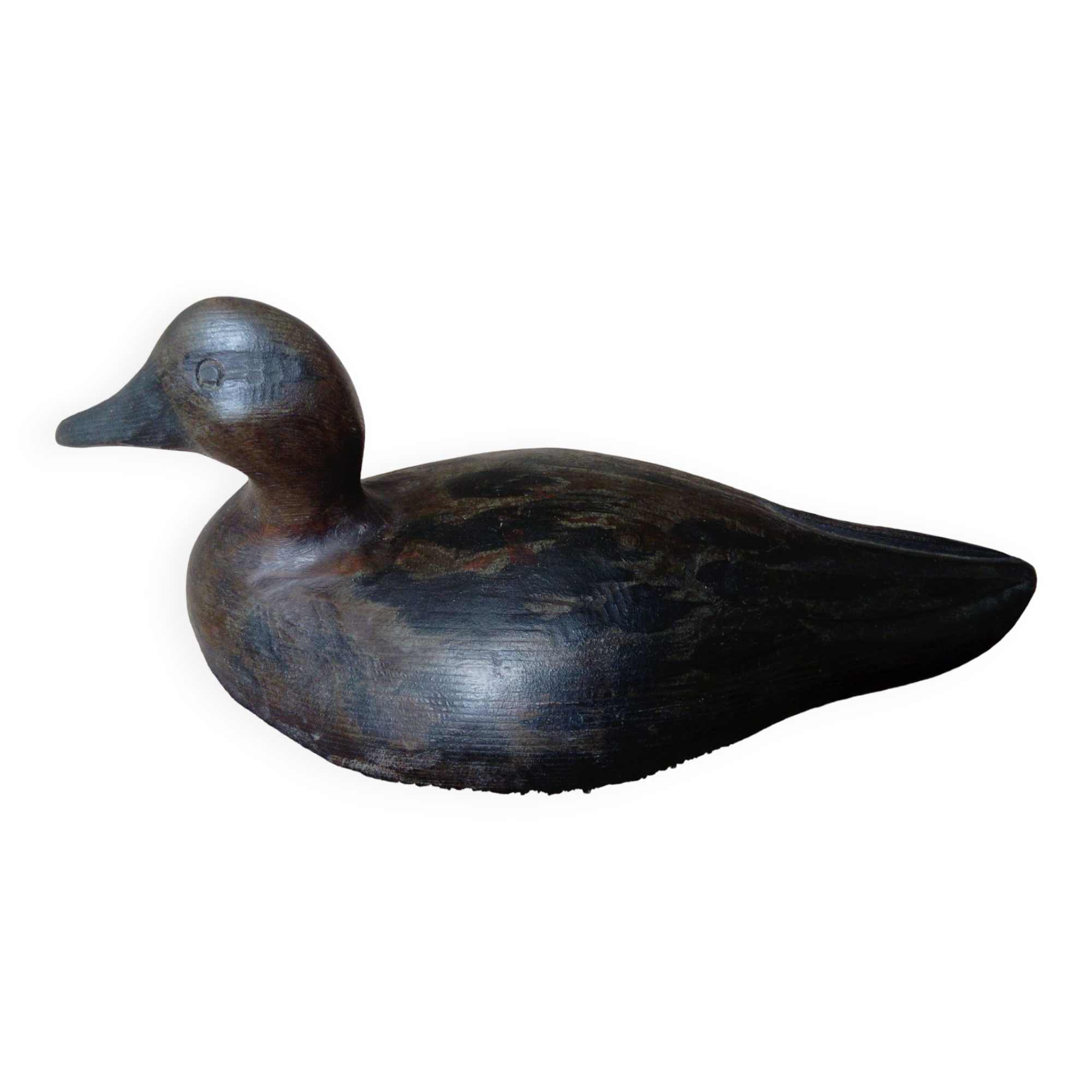 canard décoratif en bois sculpté