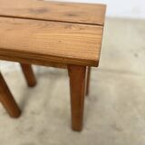 Brutalist oak stool