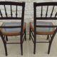 2 quality wooden caned chairs