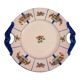 Art deco cake dish signed J. L'Avergne Limoges porcelain