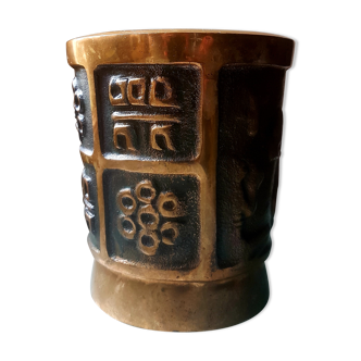 Bronze vase signed 60s