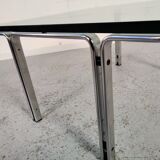 Horst Brüning coffee table for Kill International, glass and metal 70s