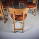 Vintage dining chairs in natural leather and beech Italy