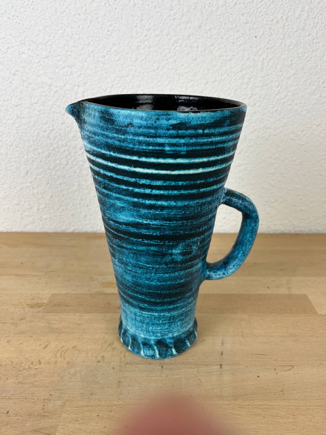 Accolay blue ceramic pitcher