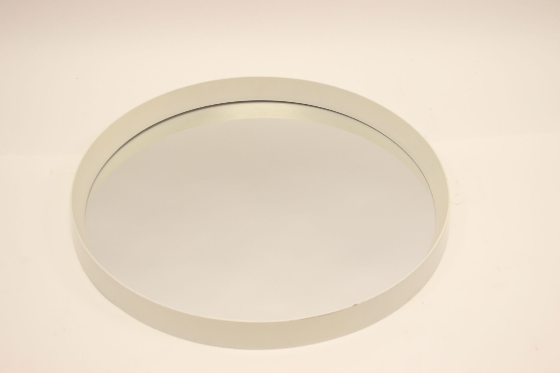 Vintage round white mirror 1960s