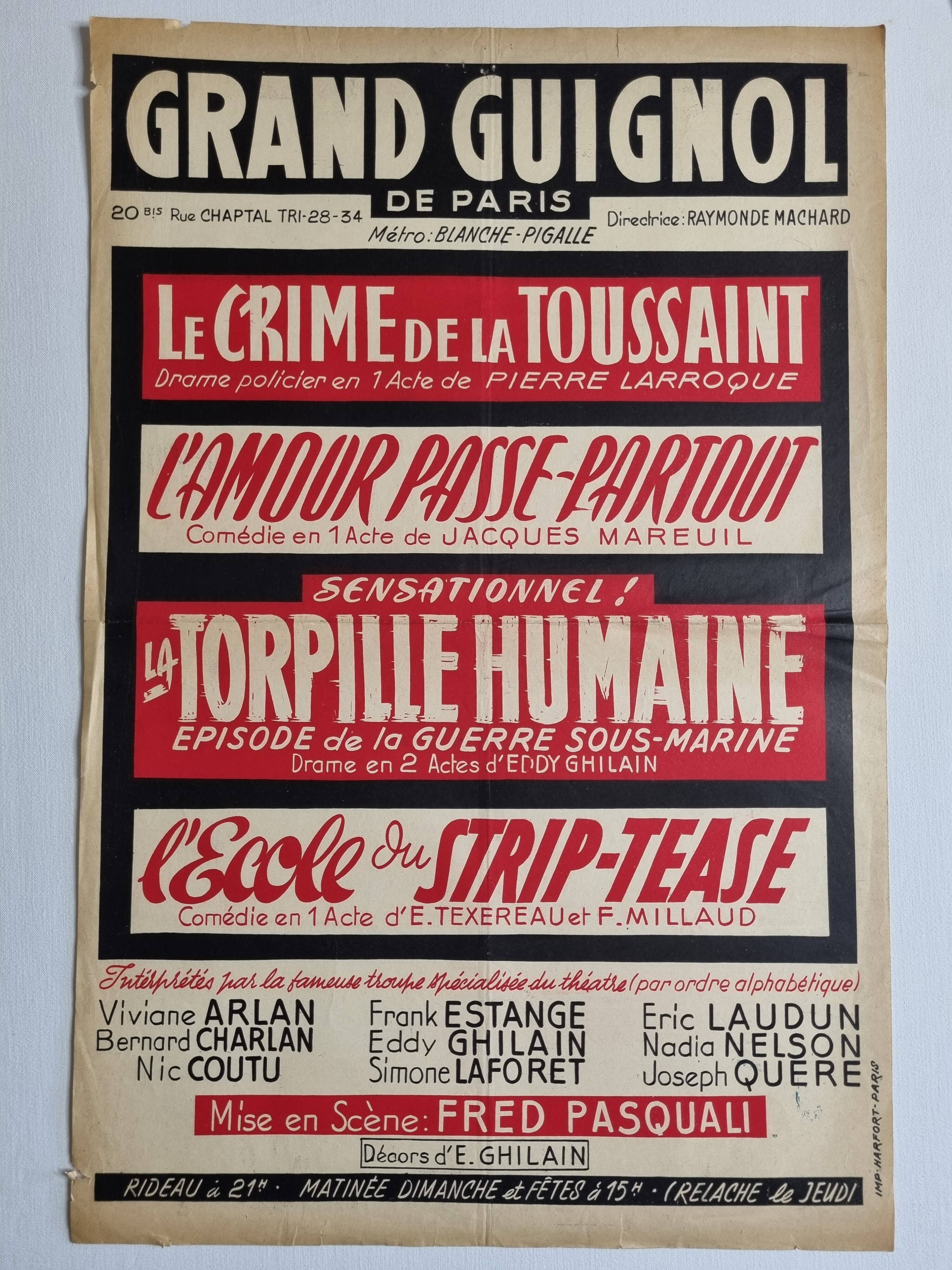 Vintage 50s poster, industrial decor, 38 x 60 cm