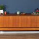 Retro teak 1960s G plan form five sideboard on hairpin legs
