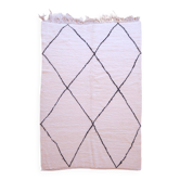 Tapis Beni Ouarain à Losange noir - 304 x 204 cm