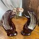 Paire de vases en céramique en forme de cygne