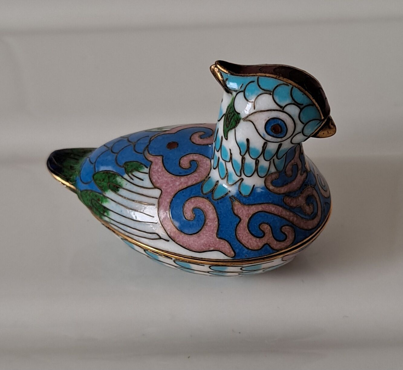 Pillbox mandarin enameled duck