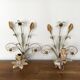Pair of sconces in metal and glass