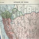 Vintage map of North Africa 1922
