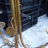 Masca gilded metal chandelier, 60s