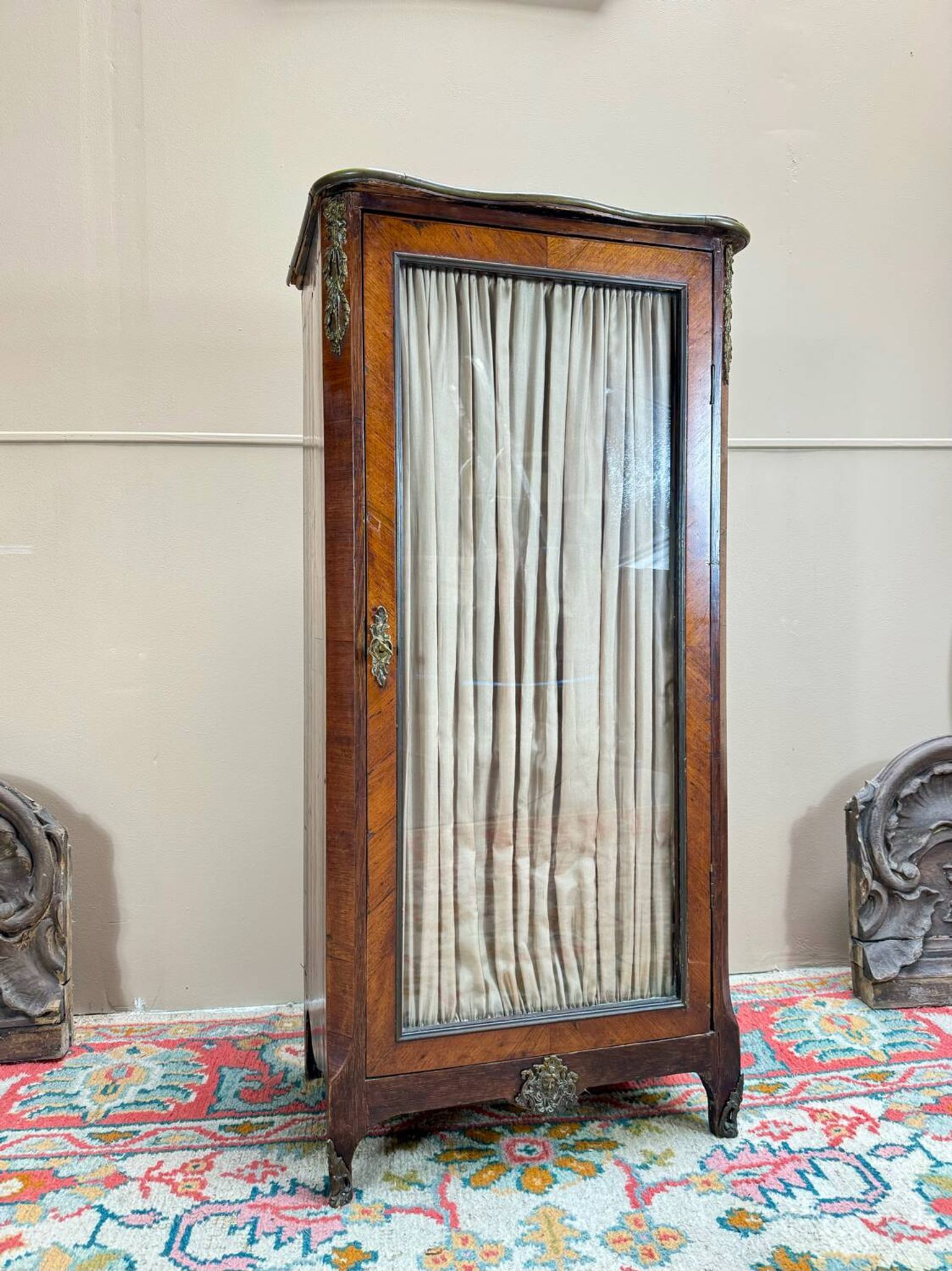 Vitrine En Marqueterie D’époque Transition XVIII Eme Siècle