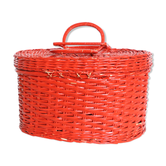 Wicker red basket