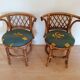 Salon de jardin en rotin console et deux fauteuils
