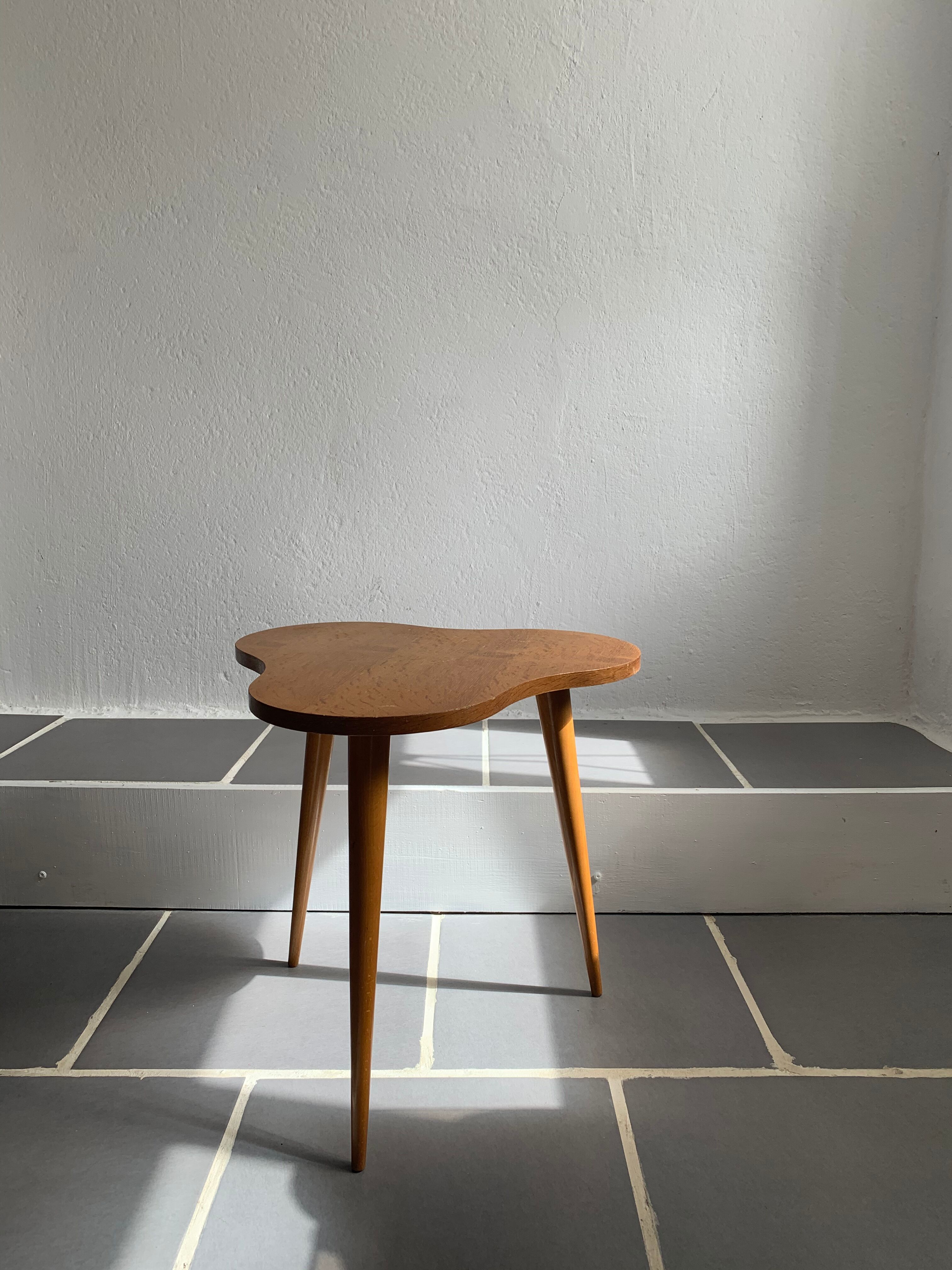 Vintage free-form tripod table
