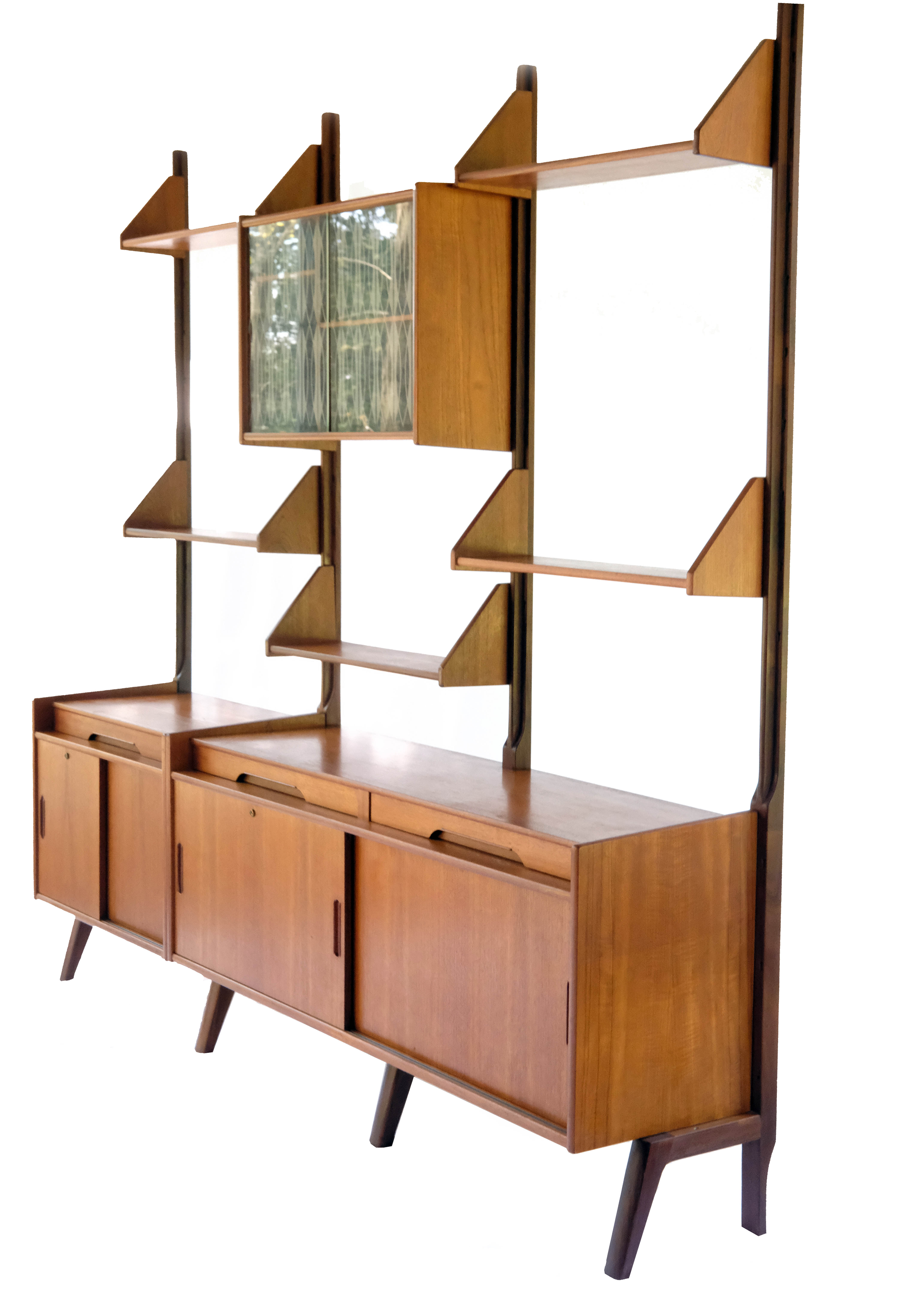 Wall unit, 3 Modules, System 'Libra' by Karl Edvard Korseth for Aandal Mobler, Norway 1960's