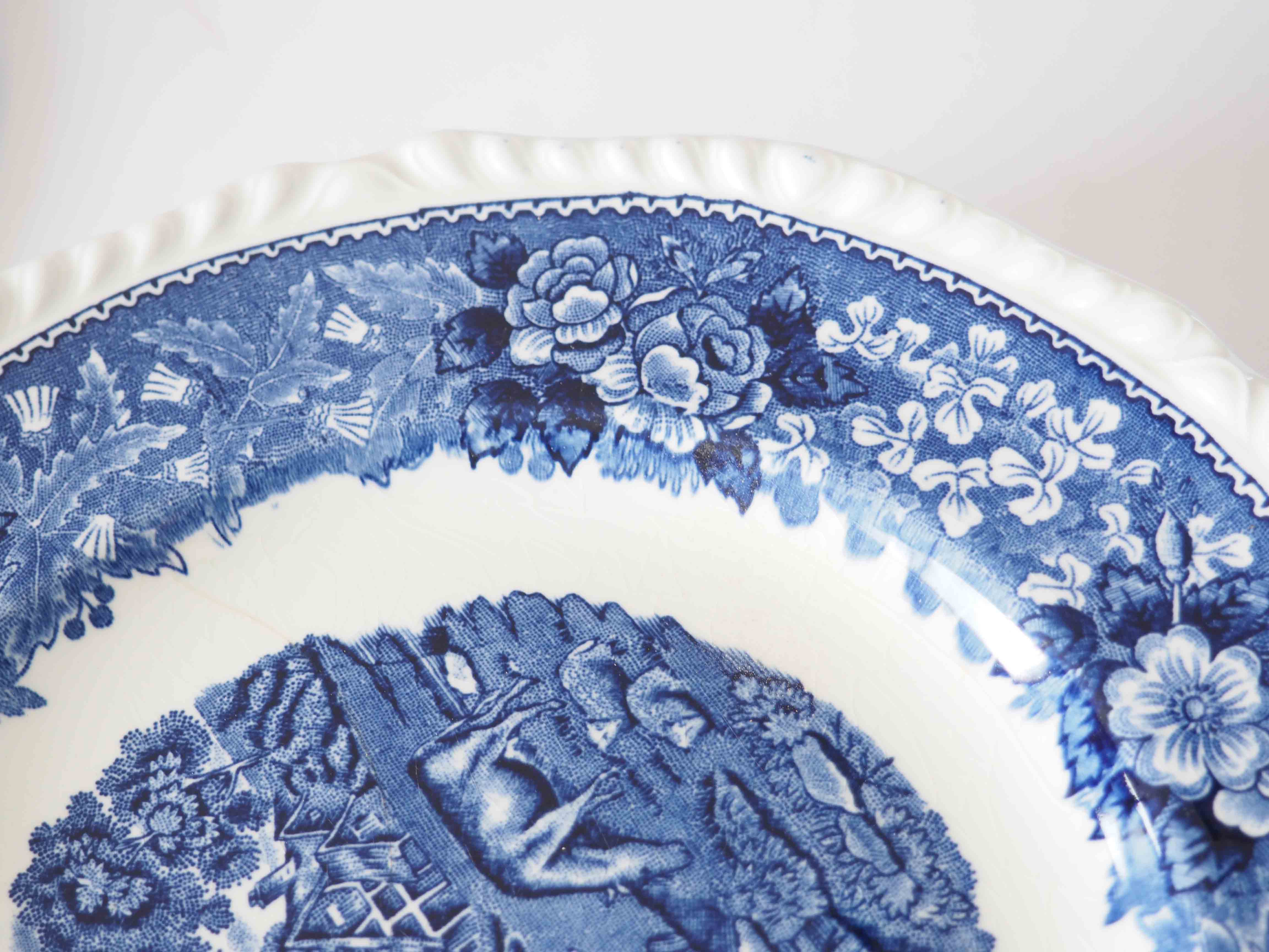 6 English plates country décor