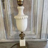 Pair of marble and brass lamp legs