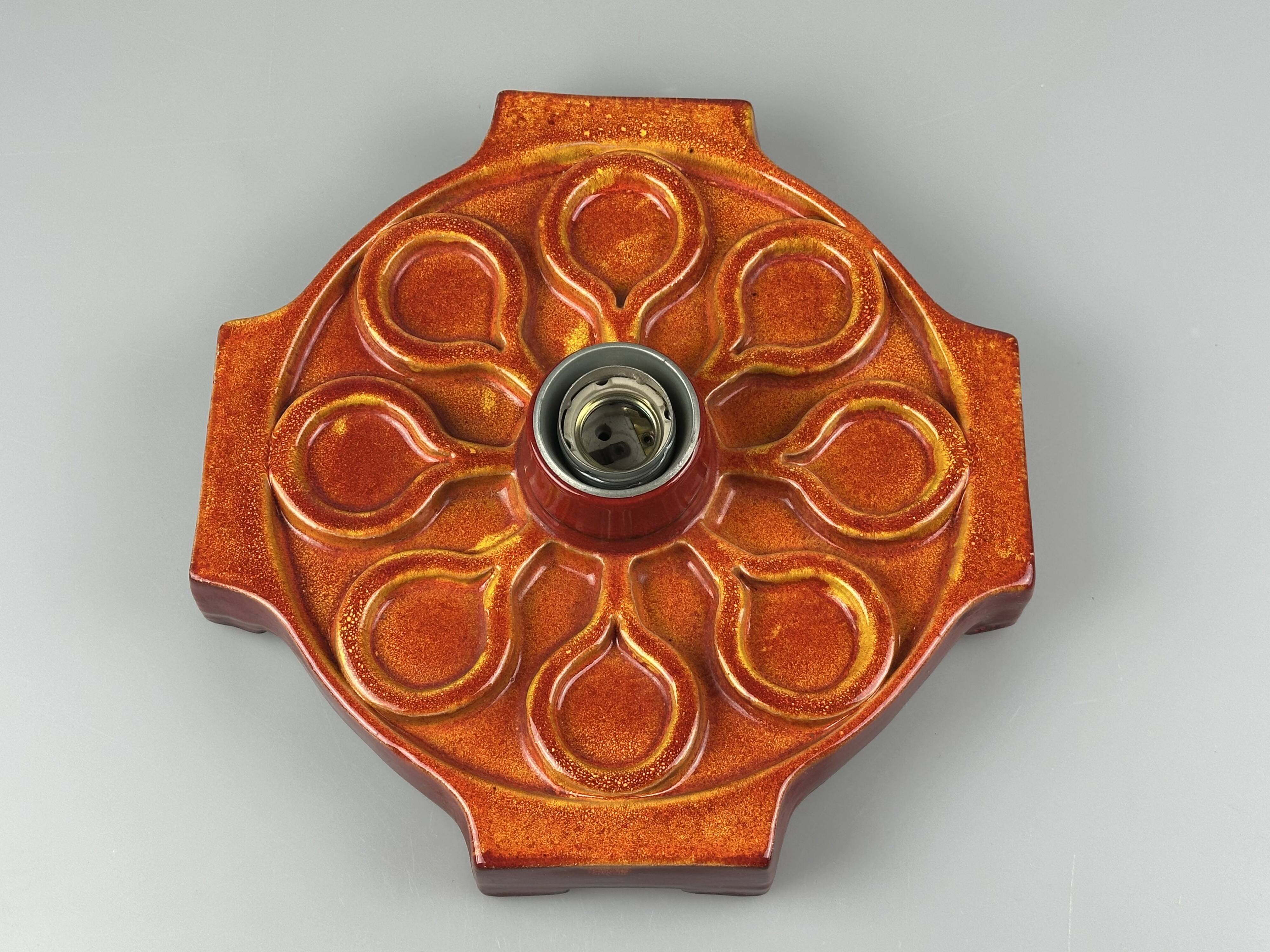 1960s/1970s Ceramic Wall Sconce, Mid-Century Space Age Design