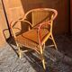 Vintage rattan and wicker armchair 1950/60