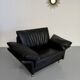 Fauteuil design contemporain Intertime I-Cielo en cuir noir