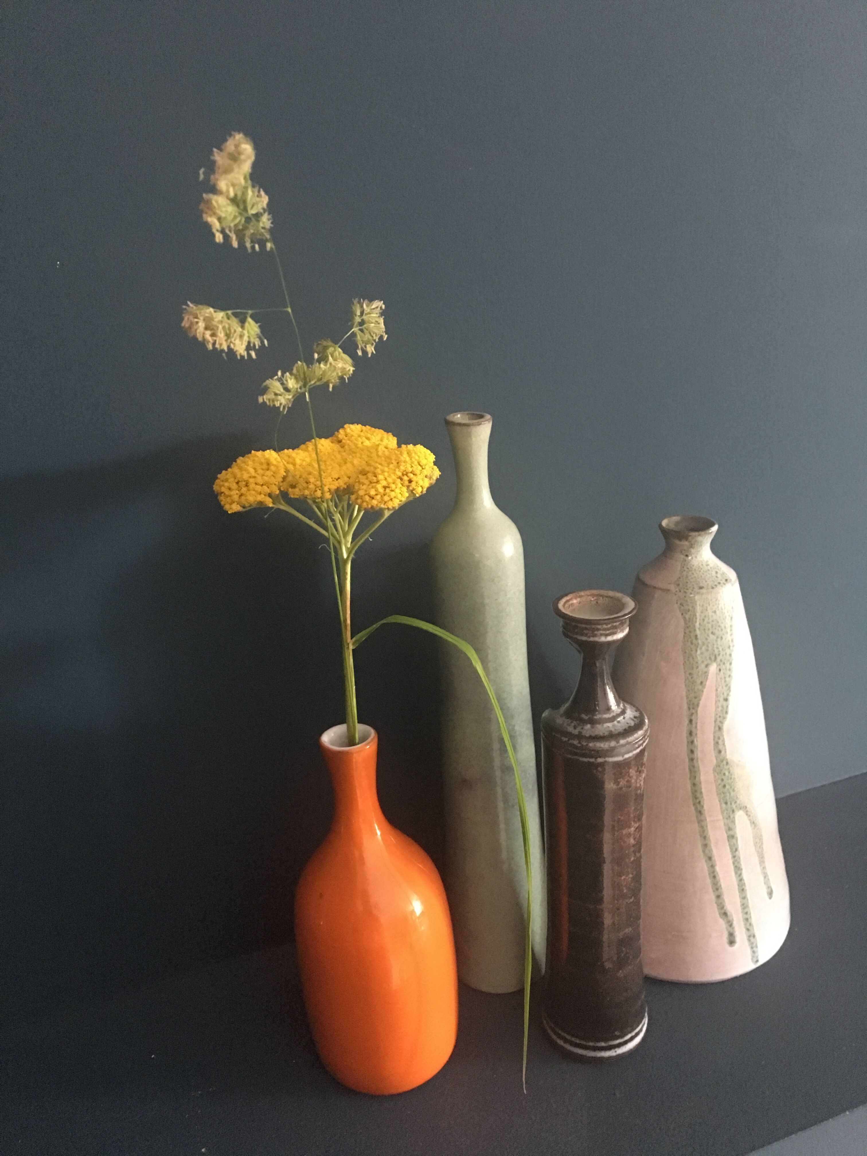 Vase ceramic soliflore signed