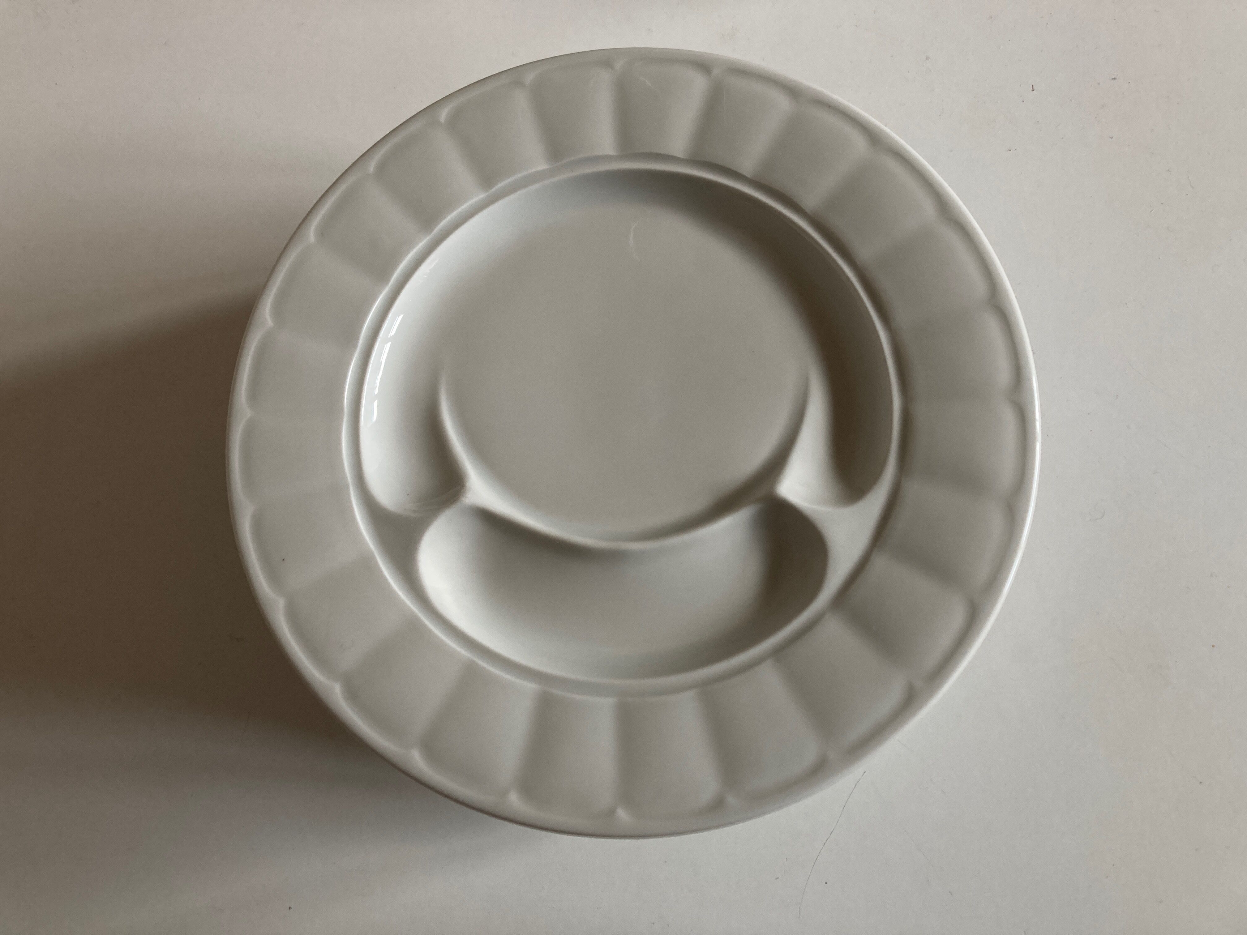 Set of 6 porcelain asparagus plates 1960