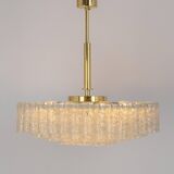 Large Doria chandelier with frosted glass tubes, Germany, 1960s.