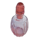 Pink molded glass bottle