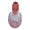 Pink molded glass bottle