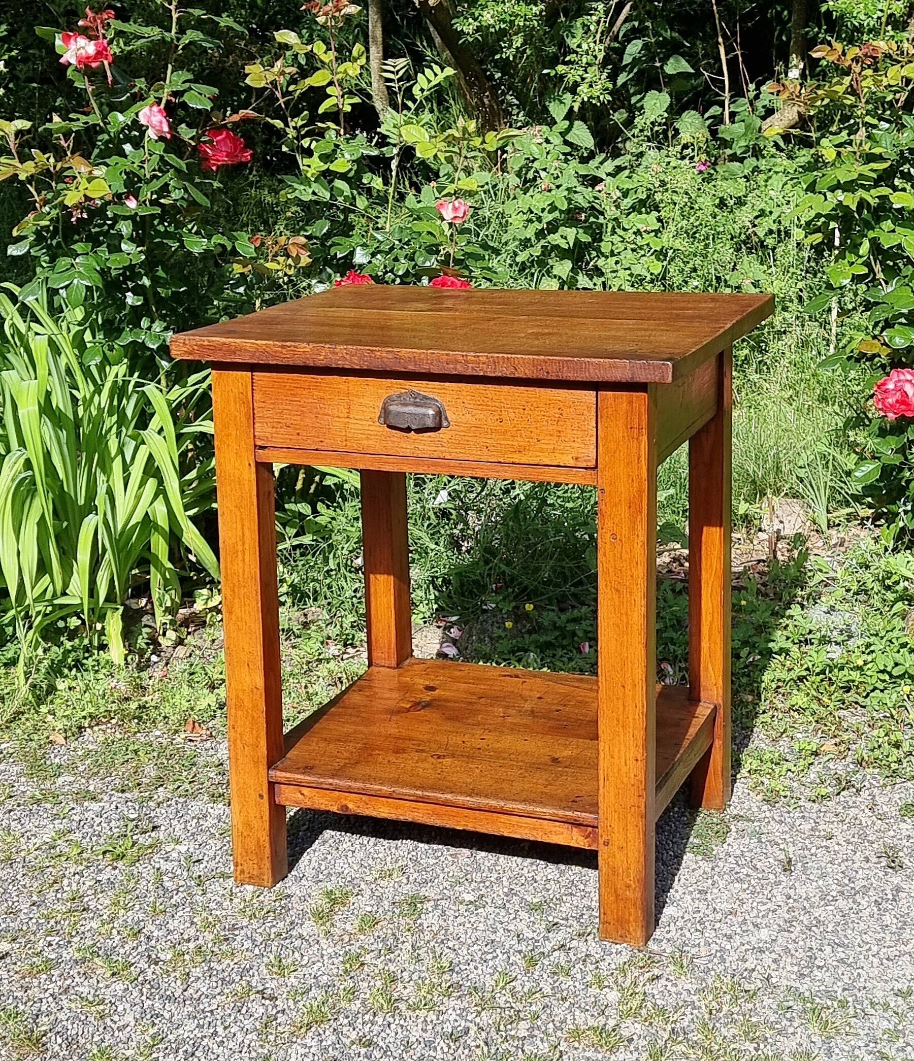 Workshop or trade table in antique wood