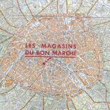 Vintage map Paris and its suburbs 1970