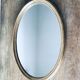 Miroir ovale doré 46x65cm