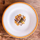Suite of 6 Creole plates and montereau Oeillet