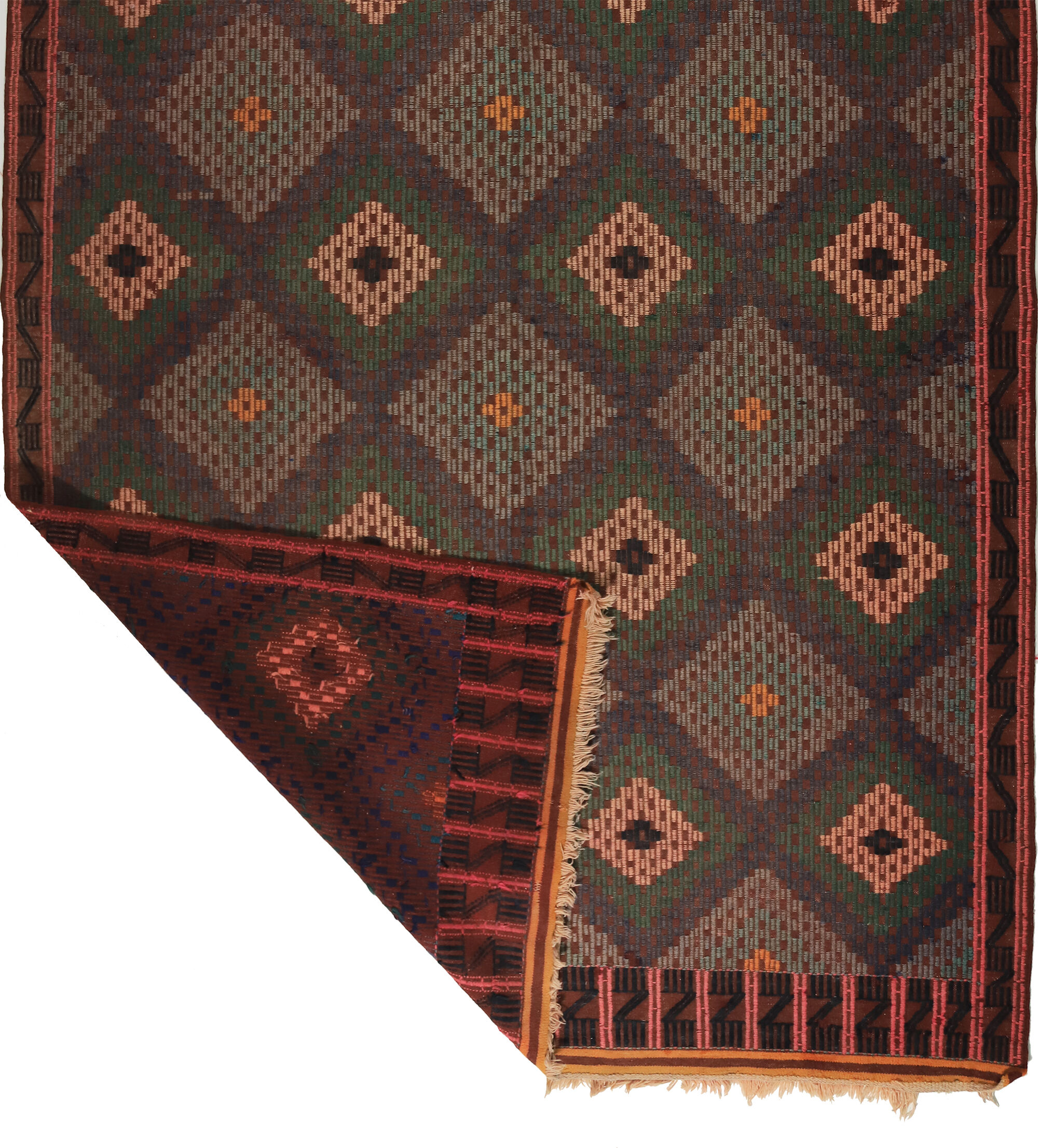 Anatolian handmade kilim rug 297 cm x 191 cm