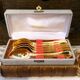 Set of 6 vintage gold-plated tea spoons in the French Louis style