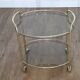 Brass and glass rolling trolley 1970