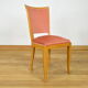 4 chaises hêtre & velours vintage 1950