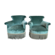 Paire de fauteuils crapaud époque Napoléon III velours vert