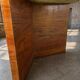 Art Deco round side table with shelf – vintage wood occasional table / bedside table