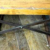 Eiffel style wood and metal coffee table