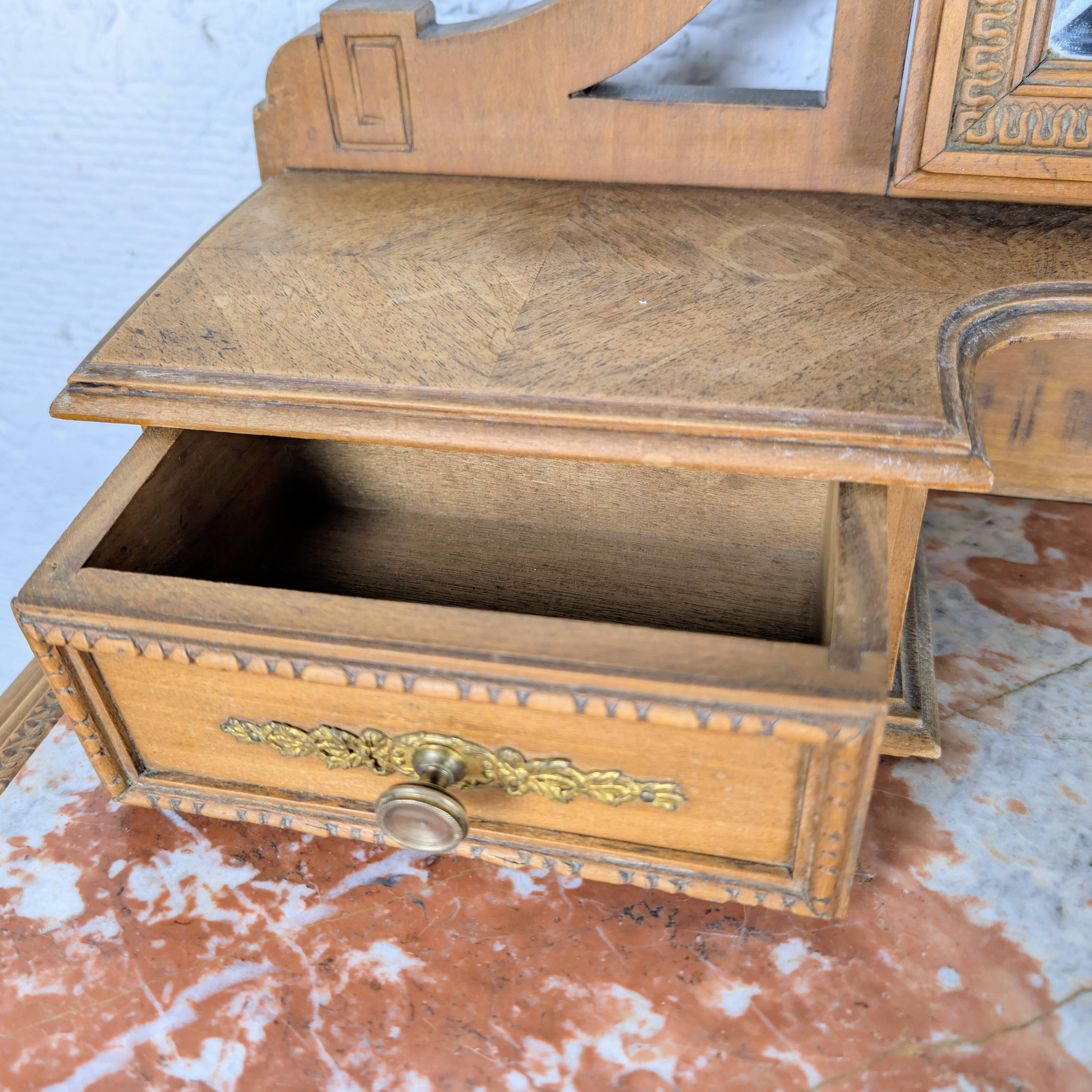 Louis XVI style dresser with pink marble