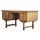 Vintage Mid-Century Oak Desk with 6 Drawers, Open Back, Kjærnulf Style