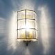 Brass and glass facetted sconce by Glashutte Limburg, Germany 1970's