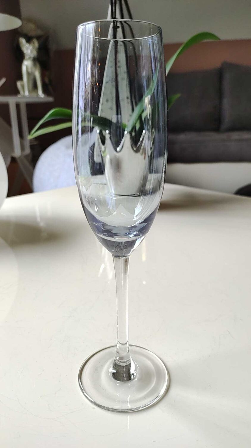 Lot 4 multicolored champagne flutes